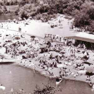 Umbrella Filled Sandy Beach in Rio Nido