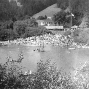 Crowded Sandy Beach in Monte_Rio