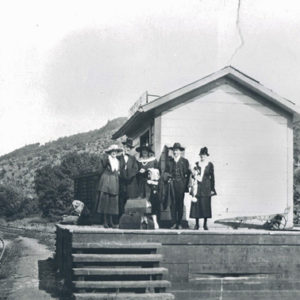 People Wiating on the Deck at Forestville Train Station off Trenton Road in 1918