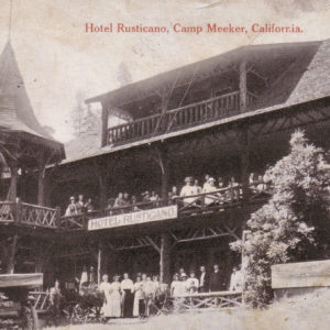 Guests Standing on the Balcony at Hotel Rusticano in Camp Meeker, Circa 1914