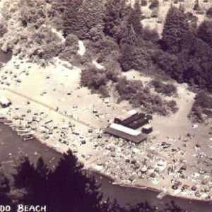 Spectacular Airplane View of Rio Nido Beach on the Russain River