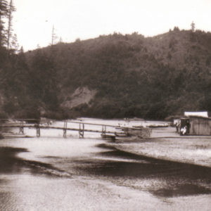 Foot Bridge and Boat House at Johnson's Beach in Guerneville