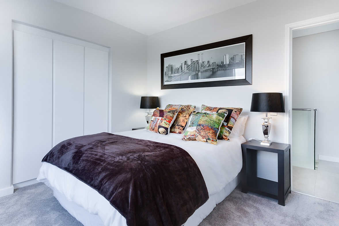 professionally home staged bedroom